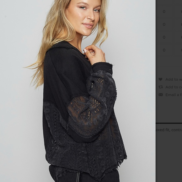 ❤️ POL “ Paris “ POL Relaxed Fit Johnny Collared Lace Detail Shirt Top SR21 - Picture 4 of 6